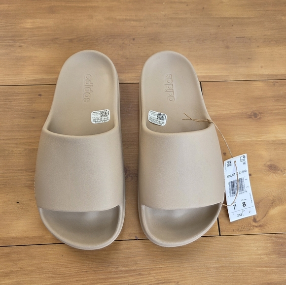 Adidas Adilette Lumia Slides Clay Brown Unisex Men 7/Woman's 8 - Picture 4 of 10